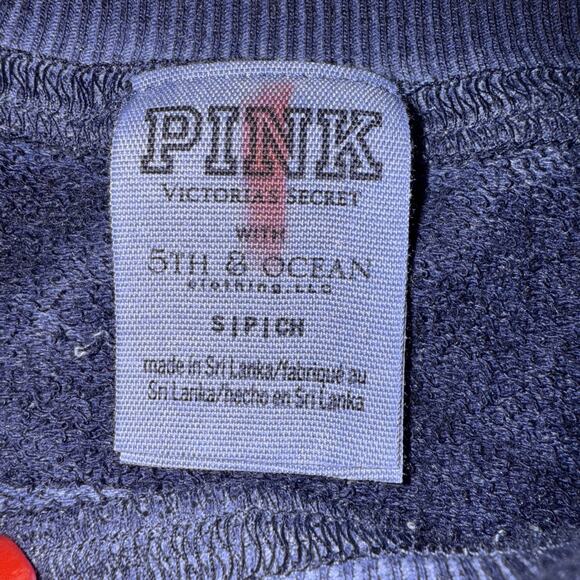 Pink Victorias Secret 5th & Ocean Oversized Sweatshirt Blue UConn Huskies Small - Picture 2 of 6